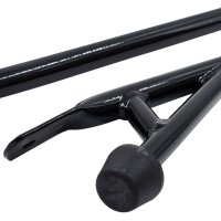 Paar Enduro-Streben / Unterzugstreben mit Lenkanschlag für Simson S51/S50/S70 - schwarz pulverbeschichtet