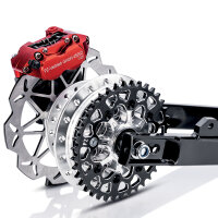 Scheibenbremse Umbaukit Hinten Nabe Alu Natur inkl. Teilegutachten für Simson S50, S51, S70, S53, S83